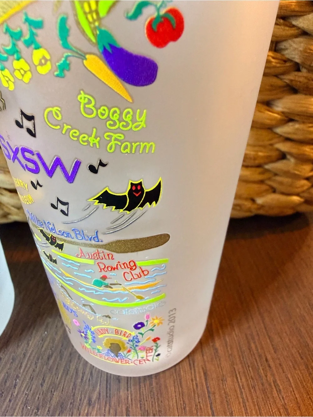 Austin Souvenir Frosted Glass Tumblers